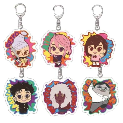 FEIDIAO 6pcs Dang Da Dan Schlüsselanhänger Anime Charakter Momo Ayase Acryl Schlüssel Anhänger Okarun Figur Schlüssel Tasche Dekor Zubehör FEIDIAO 6pcs Dang Da Dan Schlüsselanhänger Anime Charakter Momo Ayase Acryl Schlüssel Anhänger Okarun Figur Schlüssel Tasche Dekor Zubehör von FEIDIAO