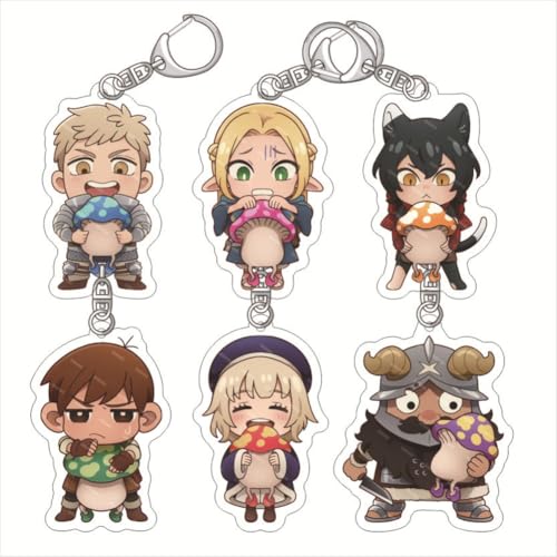 FEIDIAO 6pcs Dungeon Delicious Schlüsselanhänger Anime Charakter Lyos Acryl Schlüssel Anhänger Falin, Marcille Figur Schlüssel Tasche Dekor Zubehör FEIDIAO 6pcs Dungeon Delicious Schlüsselanhänger Anime Charakter Lyos Acryl Schlüssel Anhänger Falin, Marcille Figur Schlüssel Tasche Dekor Zubehör von FEIDIAO