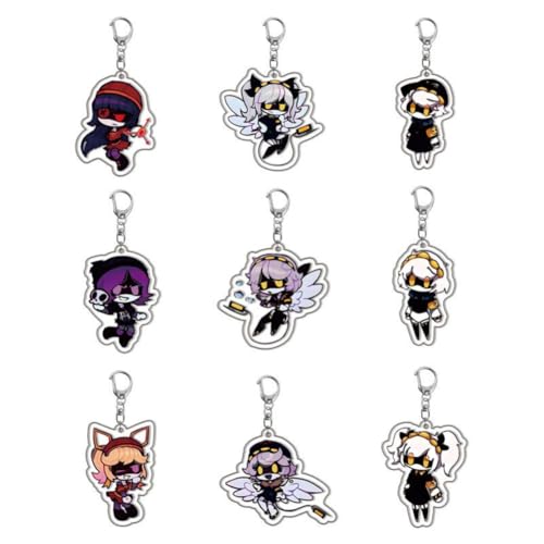 FEIDIAO 9pcs Drones Murders Schlüsselbund Anime Charakter Uzi, N, V Acryl Schlüsselanhänger J, Doll, Tessa Figur Schlüssel Tasche Dekor Zubehör FEIDIAO 9pcs Drones Murders Schlüsselbund Anime Charakter Uzi, N, V Acryl Schlüsselanhänger J, Doll, Tessa Figur Schlüssel Tasche Dekor Zubehör von FEIDIAO