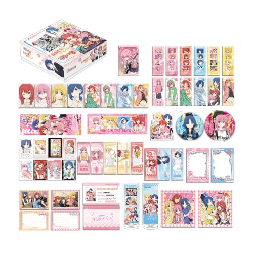 FEIDIAO BOCCHI Rocks Glücksbox GotohHitori Chibi Figur Abzeichen Ständer Lesezeichen Postkarte Anime Fans Sammlerartikel Set von FEIDIAO