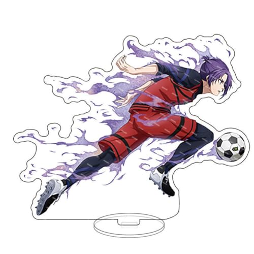 FEIDIAO Blau Lock Ständer Anime Charakter Isagi Yoichi Bachira Meguru Action Figur Ständer Desktop Dekoration Anime Fans Sammlungen (B) von FEIDIAO