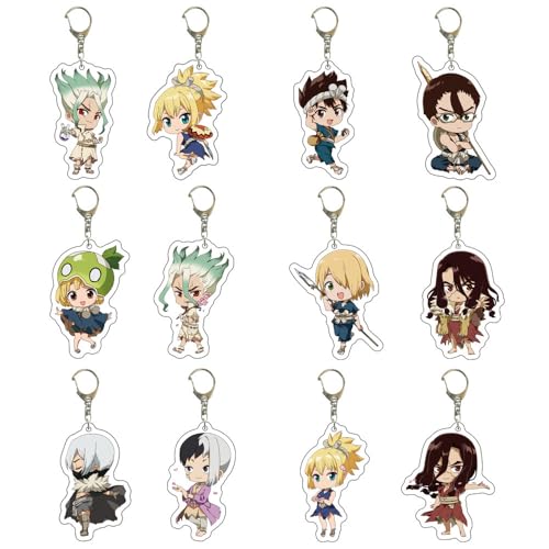 FEIDIAO Dr/STONE Schlüsselbund Anime Charakter Ishigami Senkuu Acryl Anhänger Schlüsselanhänger Amber/Kohaku Chrome Figur Schlüssel Tasche Anhänger Zubehör 12pcs FEIDIAO Dr/STONE Schlüsselbund Anime Charakter Ishigami Senkuu Acryl Anhänger Schlüsselanhänger Amber/Kohaku Chrome Figur Schlüssel Tasche Anhänger Zubehör 12pcs von FEIDIAO