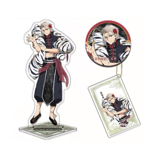 FEIDIAO End Seraph Waren 3er Satz Yuichiro Hyakuya Figur Abzeichen Mikaela Hyakuya Schlüsselanhänger Anhänger Guren Ichinose Acryl Ständer Für Fans (B) von FEIDIAO