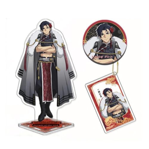 FEIDIAO End Seraph Waren 3er Satz Yuichiro Hyakuya Figur Abzeichen Mikaela Hyakuya Schlüsselanhänger Anhänger Guren Ichinose Acryl Ständer Für Fans (D) von FEIDIAO