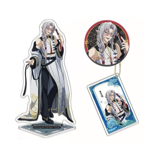 FEIDIAO End Seraph Waren 3er Satz Yuichiro Hyakuya Figur Abzeichen Mikaela Hyakuya Schlüsselanhänger Anhänger Guren Ichinose Acryl Ständer Für Fans (E) von FEIDIAO