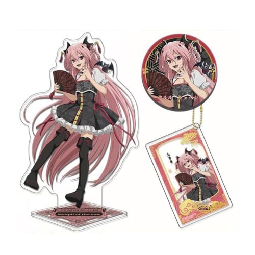 FEIDIAO End Seraph Waren 3er Satz Yuichiro Hyakuya Figur Abzeichen Mikaela Hyakuya Schlüsselanhänger Anhänger Guren Ichinose Acryl Ständer Für Fans (F) von FEIDIAO