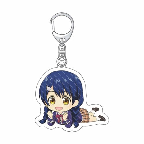 FEIDIAO Foods Wars Schlüsselanhänger Anime Charakter Yukihira Soma Acryl Anhänger Schlüsselbund Nakiri Erina, Megumi Tadokoro Figur Schlüssel Tasche Anhänger Zubehör (A) von FEIDIAO