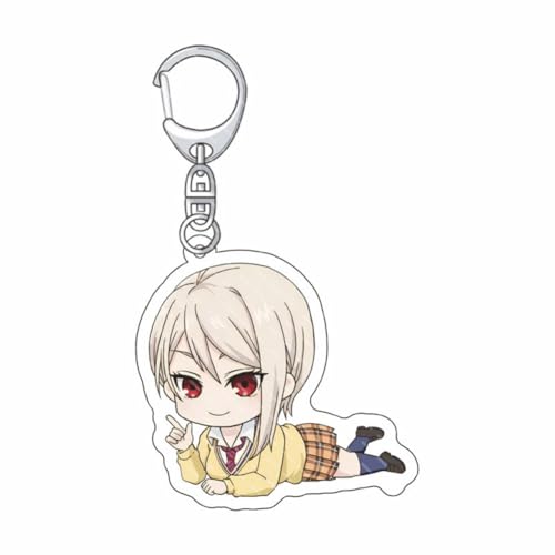 FEIDIAO Foods Wars Schlüsselanhänger Anime Charakter Yukihira Soma Acryl Anhänger Schlüsselbund Nakiri Erina, Megumi Tadokoro Figur Schlüssel Tasche Anhänger Zubehör (B) von FEIDIAO