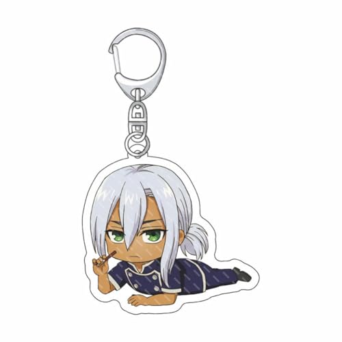 FEIDIAO Foods Wars Schlüsselanhänger Anime Charakter Yukihira Soma Acryl Anhänger Schlüsselbund Nakiri Erina, Megumi Tadokoro Figur Schlüssel Tasche Anhänger Zubehör (F) von FEIDIAO