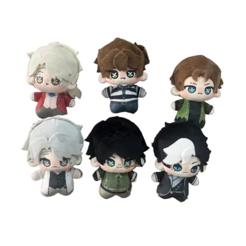FEIDIAO Identity 5 Chibi Figur Puppe 6pcs Niedliche Survivors - Hunter Figur Plüsch Anhänger Spiel Identity 5 Fans Accessoires von FEIDIAO