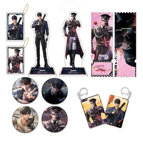 FEIDIAO Love & Deepspace Waren Set Caleb Figur Abzeichen Schlüsselanhänger Caleb Plakat Ständer Und Sammlungen Karte Für Fans 10pcs FEIDIAO Love & Deepspace Waren Set Caleb Figur Abzeichen Schlüsselanhänger Caleb Plakat Ständer Und Sammlungen Karte Für Fans 10pcs von FEIDIAO