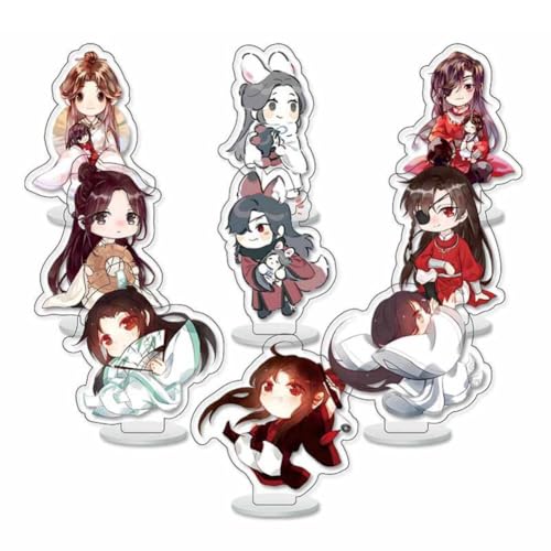 Heaven Officials Blessings Acryl Ständer 9Stück Set Xie Lian & Hua Cheng Chibi Figur Ständer Schreibtisch Dekoration Tian Guan Ci Fu Fans Sammlungen (B) von FEIDIAO