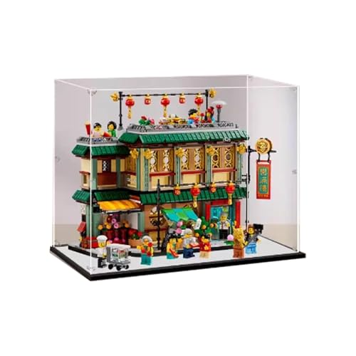 80113 Aufbewahrungsbox aus Acryl, staubdicht, transparent, 34,8 x 19,8 x 30 cm, für Lego-Spielzeug (Lego-Modelle nicht im Lieferumfang enthalten) (3 mm Spiegel) von FEIFANBOYANG