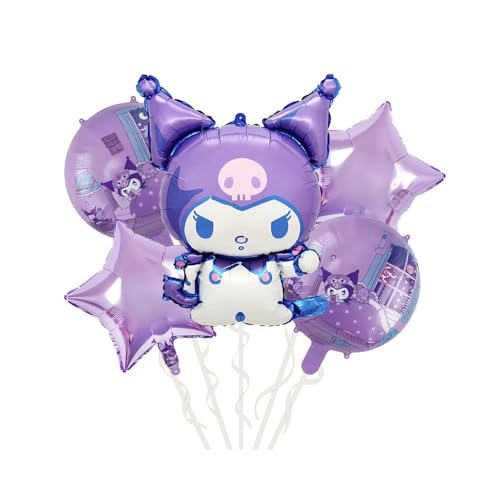 FEIFEI'S BOW 5 Stück Prinzessin Aschenputtel Folienballons Geburtstag Party Glückwunsch Luftballons Babyparty Party Dekorationen Partyzubehör Thema Kinder (KURO 5 Stück) von FEIFEI'S BOW