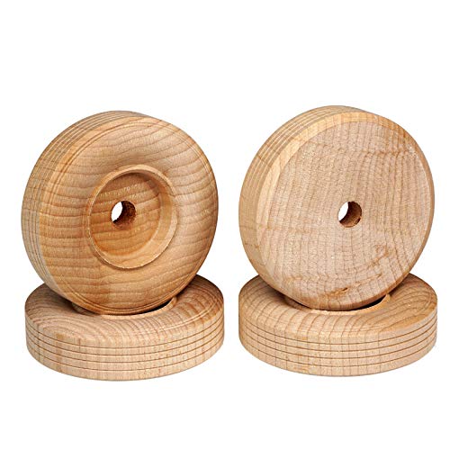 FEINSCHNITTkreativ Holzräder 70 x 19 mm (4 Stück) | Ideal für Fahrzeug- und Modellbau von FEINSCHNITTkreativ