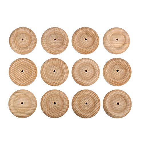 FEINSCHNITTkreativ Holzräder profiliert 50 x 15 mm (12 Stück) | 4-mm-Bohrung | unbehandeltes Buchenholz | ideal für Fahrzeug- und Modellbau von FEINSCHNITTkreativ