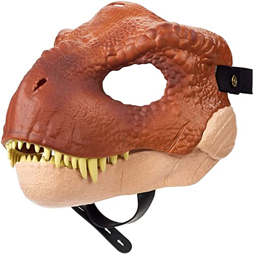 FEIYTD Dinosaurier-Maske mit beweglichem Kiefer, bewegliche Halloween-Dekoration, Tyrannosaurus Rex-Tiermaske mit zu öffnendem Kiefer für Halloween Cosplay (Red) von FEIYTD