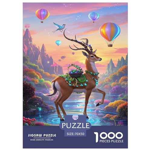 Antelope Puzzle 1000 Teile Schwer Puzzle Spielzeug Pädagogisches Spiel Impossible Tier Herausforderungsspielzeug Für Erwachsene Kinder 70x50cm/1000pcs Antelope Puzzle 1000 Teile Schwer Puzzle Spielzeug Pädagogisches Spiel Impossible Tier Herausforderungsspielzeug Für Erwachsene Kinder 70x50cm/1000pcs von FELASBUID