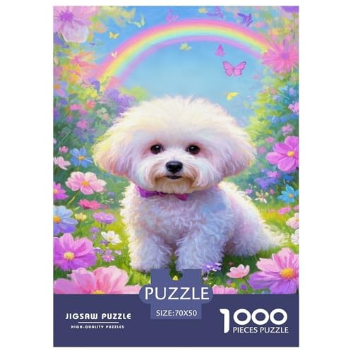 Bichon Frise Puzzles 1000 Teile Schwer Puzzle Spielzeug Pädagogisches Spiel Impossible Tier Herausforderungsspielzeug Für Erwachsene Und Kinder Ab 12 Jahren 70x50cm/1000pcs Bichon Frise Puzzles 1000 Teile Schwer Puzzle Spielzeug Pädagogisches Spiel Impossible Tier Herausforderungsspielzeug Für Erwachsene Und Kinder Ab 12 Jahren 70x50cm/1000pcs von FELASBUID