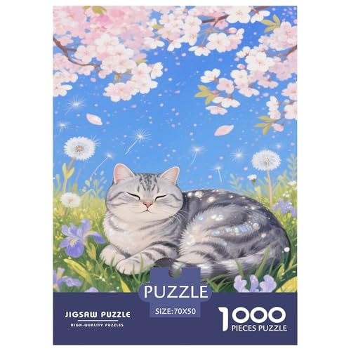 Britische Kurzhaare Puzzle 1000 Teile Schwer Puzzle Spielzeug Lernspiel Impossible Tier Herausforderungsspielzeug Für Erwachsene Und Kinder Ab 14 Jahren 70x50cm/1000pcs von FELASBUID