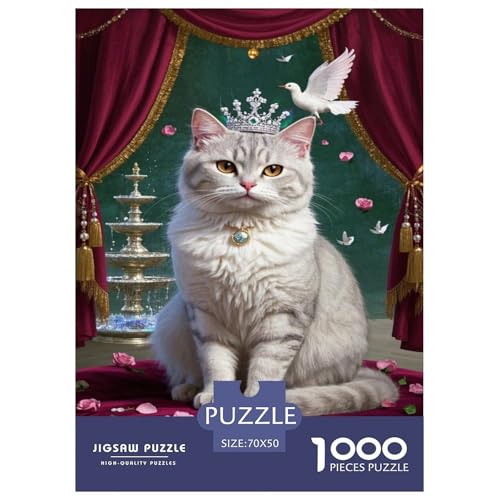 Britische Kurzhaare Puzzle 1000-teilige Schwer Puzzle Spielzeug Lernspiel Impossible Tier Herausforderung Spielzeug Für Erwachsene Und Kinder Ab 12 Jahren 70x50cm/1000pcs von FELASBUID
