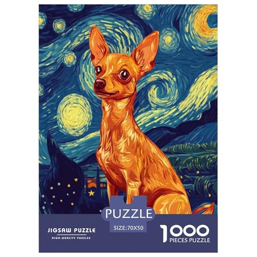 Chihuahua Puzzle 1000 Teile Schwer Puzzle Spielzeug Lernspiel Impossible Tier Herausforderung Spielzeug Für Erwachsene Und Kinder Ab 12 Jahren 70x50cm/1000pcs Chihuahua Puzzle 1000 Teile Schwer Puzzle Spielzeug Lernspiel Impossible Tier Herausforderung Spielzeug Für Erwachsene Und Kinder Ab 12 Jahren 70x50cm/1000pcs von FELASBUID