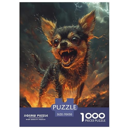 Chihuahua Puzzle 1000-teilige Schwer Puzzle Spielzeug Pädagogisches Spiel Impossible Tier Herausforderungsspielzeug Für Erwachsene Und Kinder in Bewährter 70x50cm/1000pcs Chihuahua Puzzle 1000-teilige Schwer Puzzle Spielzeug Pädagogisches Spiel Impossible Tier Herausforderungsspielzeug Für Erwachsene Und Kinder in Bewährter 70x50cm/1000pcs von FELASBUID