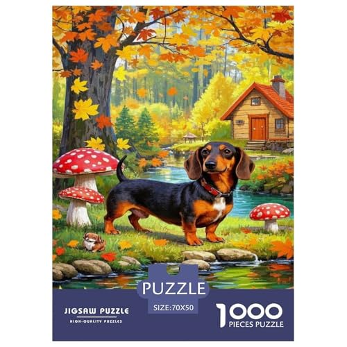 Dachshund Puzzles 1000 Teile Schwer Puzzle Spielzeug Pädagogisches Spiel Impossible Tier Herausforderungsspielzeug Für Erwachsene Und Kinder in Bewährter 70x50cm/1000pcs Dachshund Puzzles 1000 Teile Schwer Puzzle Spielzeug Pädagogisches Spiel Impossible Tier Herausforderungsspielzeug Für Erwachsene Und Kinder in Bewährter 70x50cm/1000pcs von FELASBUID