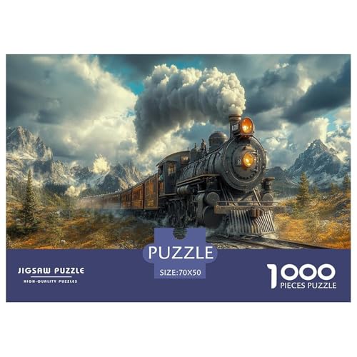 Dampfzug Puzzle 1000 Teile Schwer Puzzle Spielzeug Lernspiel Impossible interessant Herausforderung Spielzeug Für Erwachsene Kinder 70x50cm/1000pcs Dampfzug Puzzle 1000 Teile Schwer Puzzle Spielzeug Lernspiel Impossible interessant Herausforderung Spielzeug Für Erwachsene Kinder 70x50cm/1000pcs von FELASBUID