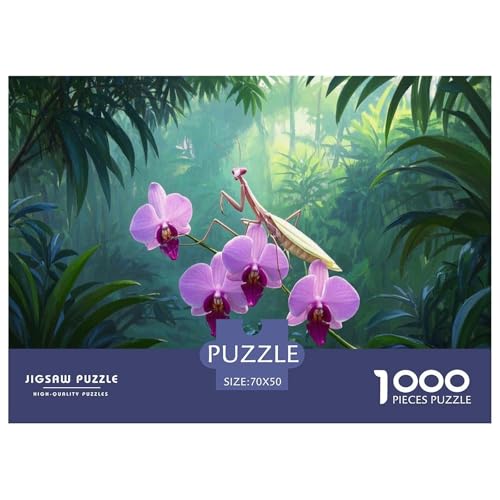 Der Der Hymenopus Coronatus Puzzle 1000 Teile Schwer Puzzle Spielzeug Lernspiel Impossible Tier Herausforderungsspielzeug Für Erwachsene Kinder 70x50cm/1000pcs von FELASBUID