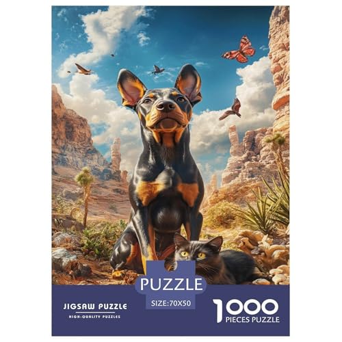 Doberman Puzzle 1000 Teile Schwer Puzzle Spielzeug Lernspiel Impossible Tier Herausforderungsspielzeug Für Erwachsene Und Kinder Ab 14 Jahren 70x50cm/1000pcs Doberman Puzzle 1000 Teile Schwer Puzzle Spielzeug Lernspiel Impossible Tier Herausforderungsspielzeug Für Erwachsene Und Kinder Ab 14 Jahren 70x50cm/1000pcs von FELASBUID