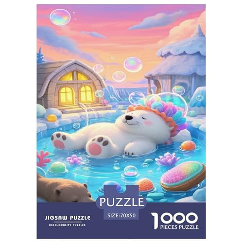 Eisbär Puzzle 1000-teilige Schwer Puzzle Spielzeug Lernspiel Impossible Tier Herausforderungsspielzeug Für Erwachsene Und Kinder Ab 12 Jahren 70x50cm/1000pcs Eisbär Puzzle 1000-teilige Schwer Puzzle Spielzeug Lernspiel Impossible Tier Herausforderungsspielzeug Für Erwachsene Und Kinder Ab 12 Jahren 70x50cm/1000pcs von FELASBUID