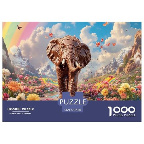 Elefanten Puzzle 1000-teilige Schwer Puzzle Spielzeug Lernspiel Impossible Tier Herausforderungsspielzeug Für Erwachsene Und Kinder Ab 14 Jahren 70x50cm/1000pcs Elefanten Puzzle 1000-teilige Schwer Puzzle Spielzeug Lernspiel Impossible Tier Herausforderungsspielzeug Für Erwachsene Und Kinder Ab 14 Jahren 70x50cm/1000pcs von FELASBUID