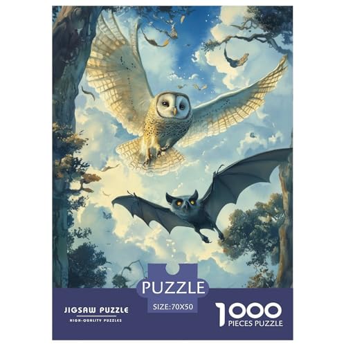 Eule Puzzle 1000-teilige Schwer Puzzle Spielzeug Lernspiel Impossible Tier Herausforderungsspielzeug Für Erwachsene Und Kinder Ab 14 Jahren 70x50cm/1000pcs Eule Puzzle 1000-teilige Schwer Puzzle Spielzeug Lernspiel Impossible Tier Herausforderungsspielzeug Für Erwachsene Und Kinder Ab 14 Jahren 70x50cm/1000pcs von FELASBUID