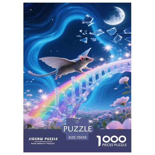 Flying Eichhörnchen Puzzles 1000 Teile Schwer Puzzle Spielzeug Lernspiel Impossible Tier Herausforderungsspielzeug Für Erwachsene Und Kinder in Bewährter 70x50cm/1000pcs von FELASBUID