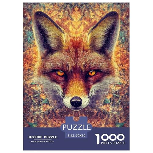 Fox Puzzle 1000 Teile Schwer Puzzle Spielzeug Lernspiel Impossible Tier Herausforderungsspielzeug Für Erwachsene Und Kinder Ab 14 Jahren 70x50cm/1000pcs von FELASBUID