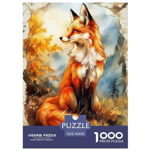 Fox Puzzle 1000-teilige Schwer Puzzle Spielzeug Pädagogisches Spiel Impossible Tier Herausforderungsspielzeug Für Erwachsene Kinder 70x50cm/1000pcs Fox Puzzle 1000-teilige Schwer Puzzle Spielzeug Pädagogisches Spiel Impossible Tier Herausforderungsspielzeug Für Erwachsene Kinder 70x50cm/1000pcs von FELASBUID