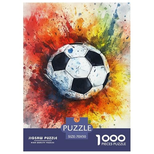 Fußball Puzzles 1000 Teile Schwer Puzzle Spielzeug Lernspiel Impossible interessant Herausforderung Spielzeug Für Erwachsene Kinder 70x50cm/1000pcs von FELASBUID