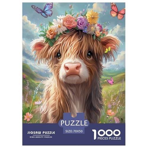 Highland Kuh Puzzle 1000-teilige Schwer Puzzle Spielzeug Lernspiel Impossible Tier Herausforderung Spielzeug Für Erwachsene Kinder 70x50cm/1000pcs Highland Kuh Puzzle 1000-teilige Schwer Puzzle Spielzeug Lernspiel Impossible Tier Herausforderung Spielzeug Für Erwachsene Kinder 70x50cm/1000pcs von FELASBUID