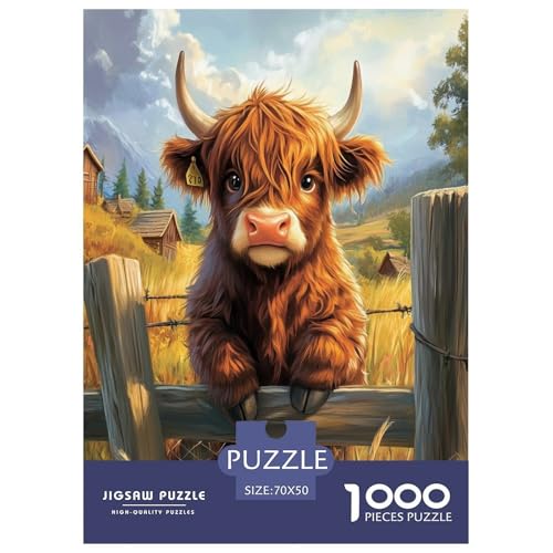 Highland Rinder Puzzle 1000 Teile Schwer Puzzle Spielzeug Lernspiel Impossible Tier Herausforderung Spielzeug Für Erwachsene Kinder 70x50cm/1000pcs Highland Rinder Puzzle 1000 Teile Schwer Puzzle Spielzeug Lernspiel Impossible Tier Herausforderung Spielzeug Für Erwachsene Kinder 70x50cm/1000pcs von FELASBUID