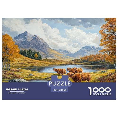 Highland Rinder Puzzle 1000 Teile Schwer Puzzle Spielzeug Pädagogisches Spiel Impossible Tier Herausforderungsspielzeug Für Erwachsene Kinder 70x50cm/1000pcs Highland Rinder Puzzle 1000 Teile Schwer Puzzle Spielzeug Pädagogisches Spiel Impossible Tier Herausforderungsspielzeug Für Erwachsene Kinder 70x50cm/1000pcs von FELASBUID