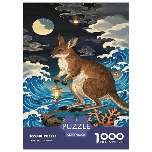 Kanguru Puzzle 1000 Teile Schwer Puzzle Spielzeug Pädagogisches Spiel Impossible Tier Herausforderungsspielzeug Für Erwachsene Kinder 70x50cm/1000pcs Kanguru Puzzle 1000 Teile Schwer Puzzle Spielzeug Pädagogisches Spiel Impossible Tier Herausforderungsspielzeug Für Erwachsene Kinder 70x50cm/1000pcs von FELASBUID
