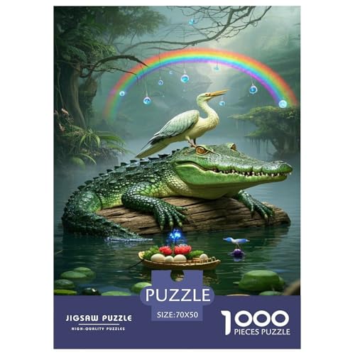 Krokodil Puzzles 1000 Teile Schwer Puzzle Spielzeug Pädagogisches Spiel Impossible Tier Herausforderungsspielzeug Für Erwachsene Und Kinder Ab 14 Jahren 70x50cm/1000pcs Krokodil Puzzles 1000 Teile Schwer Puzzle Spielzeug Pädagogisches Spiel Impossible Tier Herausforderungsspielzeug Für Erwachsene Und Kinder Ab 14 Jahren 70x50cm/1000pcs von FELASBUID
