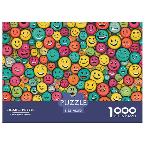 Lächelndes Gesicht Puzzle 1000 Teile Schwer Puzzle Spielzeug Lernspiel Impossible interessant Herausforderungsspielzeug Für Erwachsene Und Kinder Ab 12 Jahren 70x50cm/1000pcs Lächelndes Gesicht Puzzle 1000 Teile Schwer Puzzle Spielzeug Lernspiel Impossible interessant Herausforderungsspielzeug Für Erwachsene Und Kinder Ab 12 Jahren 70x50cm/1000pcs von FELASBUID