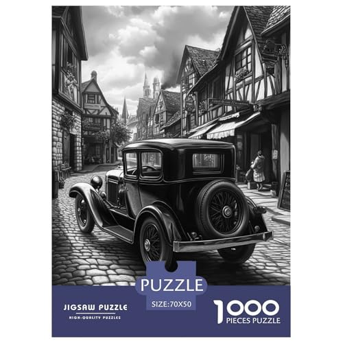 Limousine im Alten Stil Puzzles 1000 Teile Schwer Puzzle Spielzeug Pädagogisches Spiel Impossible interessant Herausforderungsspielzeug Für Erwachsene Und Kinder in Bewährter 70x50cm/1000pcs von FELASBUID