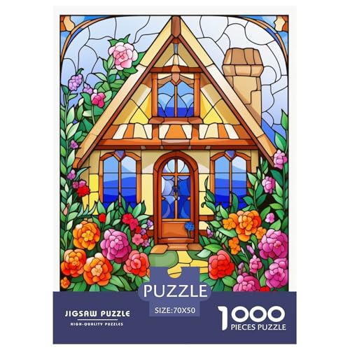 Mountain Village Ferienhaus Puzzle 1000-teilige Schwer Puzzle Spielzeug Lernspiel Impossible interessant Herausforderungsspielzeug Für Erwachsene Und Kinder in Bewährter 70x50cm/1000pcs von FELASBUID