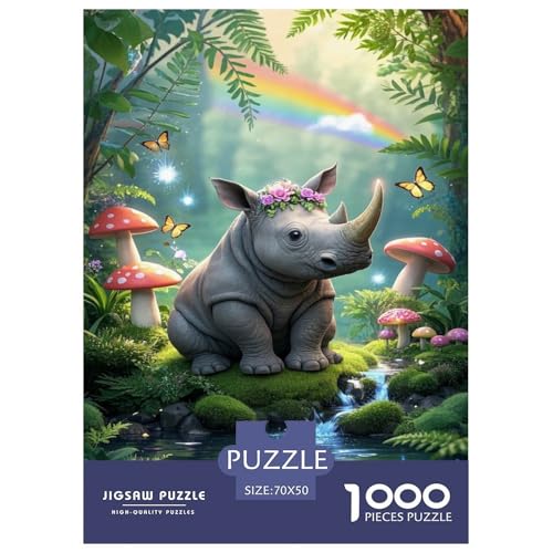 Nashörner Puzzles 1000 Teile Schwer Puzzle Spielzeug Pädagogisches Spiel Impossible Tier Herausforderungsspielzeug Für Erwachsene Und Kinder Ab 12 Jahren 70x50cm/1000pcs Nashörner Puzzles 1000 Teile Schwer Puzzle Spielzeug Pädagogisches Spiel Impossible Tier Herausforderungsspielzeug Für Erwachsene Und Kinder Ab 12 Jahren 70x50cm/1000pcs von FELASBUID