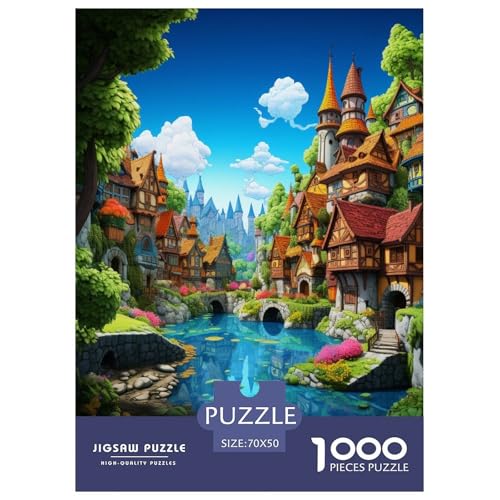 Paradies Puzzle 1000-teilige Schwer Puzzle Spielzeug Pädagogisches Spiel Impossible interessant Herausforderungsspielzeug Für Erwachsene Kinder 70x50cm/1000pcs von FELASBUID