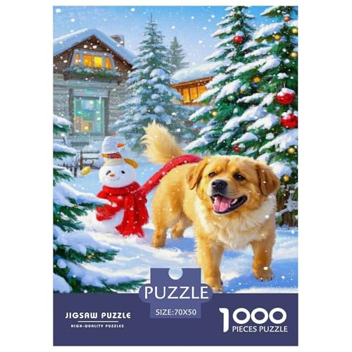 Rottweiler Puzzles 1000 Teile Schwer Puzzle Spielzeug Pädagogisches Spiel Impossible Tier Herausforderung Spielzeug Für Erwachsene Kinder 70x50cm/1000pcs von FELASBUID