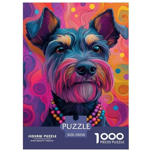 Schnauzer Puzzles 1000 Teile Schwer Puzzle Spielzeug Lernspiel Impossible Tier Herausforderungsspielzeug Für Erwachsene Und Kinder Ab 12 Jahren 70x50cm/1000pcs Schnauzer Puzzles 1000 Teile Schwer Puzzle Spielzeug Lernspiel Impossible Tier Herausforderungsspielzeug Für Erwachsene Und Kinder Ab 12 Jahren 70x50cm/1000pcs von FELASBUID